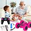MidiVix Ferngesteuertes Auto, 90 Min Spielzeit, 2.4Ghz Doppelseitig 360° drehbare RC Stunt Crawler mit Scheinwerfern, 4WD Off Road Drift RC Auto Spielzeug Geschenke für Jungen 6-12 Rosa