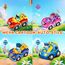 Pup Go Kleinkind RC Cartoon Rennwagen mit Musik und Lichtern, 2 austauschbare Puppen, das Erste Ferngesteuerte Auto für Jungen und Mädchen, 18 Monate+, Perfektes Geburtstags