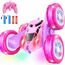 MidiVix Ferngesteuertes Auto, 2.4Ghz Doppelseitig 360° drehbarer RC Crawler mit Scheinwerfern Radlichtern, 4WD Off Road Drift RC Auto Spielzeug Geschenke für Mädchen Jungen 6-12 Rosa Lila