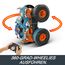 Hot Wheels Monster Trucks Ferngesteuertes Auto, umbaubarer Rhinomite im Maßstab 1:12 mit Race Ace Spielzeugtruck im Maßstab 1:64, lässt Sich in einen Starter umbauen, HPK27