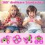 MidiVix Ferngesteuertes Auto, 2.4Ghz Doppelseitig 360° drehbarer RC Crawler mit Scheinwerfern Radlichtern, 4WD Off Road Drift RC Auto Spielzeug Geschenke für Mädchen Jungen 6-12 GrünPink