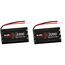 Kraftmax Akku Racing-Pack mit Tamiya Stecker - 9,6V / 2200mAh (min 2000 mAh) NiMH Akku/Hochleistungs RC Akkupack (Packung mit 2)