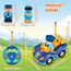 Pup Go Kleinkind RC Cartoon Polizeiauto mit Musik und Lichtern, 2 austauschbare Puppen, Erste Ferngesteuerte Auto für Jungen und Mädchen, 18 Monate+, Perfektes Geburtstags