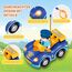 Pup Go Kleinkind RC Cartoon Polizeiauto mit Musik und Lichtern, 2 austauschbare Puppen, Erste Ferngesteuerte Auto für Jungen und Mädchen, 18 Monate+, Perfektes Geburtstags