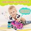 Pup Go Kleinkind RC Cartoon Rennwagen für Jungen 18 Monate Nikolausgeschenk für Mädchen, 2 austauschbare Puppen mit Musik und Lichtern, das Erste Ferngesteuerte Auto