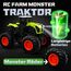 Ferngesteuerter Traktor Ferngesteuert ab 3 4 6 Jahre, 2.4GHz 1:16 Ferngesteuerter Monstertruck Ferngesteuert mit Licht, 8 Kanal Traktor Spielzeug ab 3 4 6 Jahre, Leicht zu Passierende Komplexe Gelände