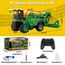 PENGBU RC Ferngesteuerter Traktor Ferngesteuert, Trecker Spielzeug ab 3 Jahre, Traktor mit Fernbedienung, Sprinkler, Ton und Licht, Trecker Spielzeug ab 3 Jahre Liquid Fertiliser Sprinkler