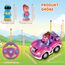 Pup Go Kleinkind RC Cartoon Rennwagen für Jungen 18 Monate Nikolausgeschenk für Mädchen, 2 austauschbare Puppen mit Musik und Lichtern, das Erste Ferngesteuerte Auto