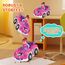 Pup Go Kleinkind RC Cartoon Rennwagen für Jungen 18 Monate Nikolausgeschenk für Mädchen, 2 austauschbare Puppen mit Musik und Lichtern, das Erste Ferngesteuerte Auto