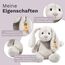 Steiff Hoppie Hase mit Schlappohren 28 cm hellgrau, Plüschtier, Soft Cuddly Friends, flauschiges Stofftier zum Kuscheln und Spielen, Kuscheltier für Mädchen und Jungen, waschmaschinenfest