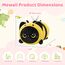 Mewaii Schwarze Katze Biene Plüschkissen 20CM Weiches Kawaii Kuscheltier für Kinder,Niedliches Katze Plüschtier,Perfektes Kuschelkissen und Geschenk