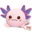 Mewali 40 cm Weiches Rosa Axolotl-Kuschelkissen – Niedliches Schmuse-Axolotl-Stofftier, Quetschbares Plüschtier für Kinder, Erwachsene und Plüschtierliebhaber, perfekt zum Kuscheln und Entspannen