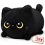Mewaii Schwarze Katze Plüschkissen 20CM Weiches Kawaii Kuscheltier für Kinder,Niedliches Katze Plüschtier,Perfektes Kuschelkissen und Geschenk