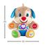 Fisher-Price Lernspaß-Hündchen mit drei Stufen | sprechendes Kuscheltier mit Musik als Kinderspielzeug und Baby Spielzeug | Interaktiver Teddybär, Version: Französisch, FPM44