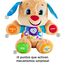 Fisher-Price Lernspaß-Hündchen mit drei Stufen | sprechendes Kuscheltier mit Musik als Kinderspielzeug und Baby Spielzeug | Interaktiver Teddybär, Version: Spanisch, FPM53