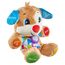 Fisher-Price Lernspaß-Hündchen mit drei Stufen | sprechendes Kuscheltier mit Musik als Kinderspielzeug und Baby Spielzeug | Interaktiver Teddybär, Version: Italienisch, FPM51