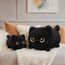 Mewaii Schwarze Katze Plüsch Niedliche Katze Plüschtier Weiches Kätzchen Plüsch Kuschelkissen Anime Plushie Puppe Niedliche Sachen Spielzeug Geschenk für Mädchen Jungen Männer (40,6 cm)