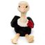Uni-Toys - "Blumen-Strauß - Vogel Strauß mit roter Rose - 28 cm (Höhe) - Plüschtier, Kuscheltier
