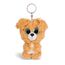 NICI 46312 Glubschis Hund Lollidog 9cm Schlüsselanhänger, Plüschtieranhänger mit Schlüsselring, Stofftierschlüsselhalter, braun/weiß