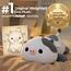 Mewaii Weighted Plüsch Grau Kuh Kuscheltier 58cm,1.8kg (4.0 lbs) Kawaii Plüschtiere für Kinder,Komfortabel und Kuschelig, Kuscheltiere für Frauen und Männer