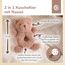 Bieco Kuscheltier Bär Mika mit Rassel | Teddybär aus Bouclé | Baby Plüsch Bär Stofftier | Plüschtier Teddy Rassel Tedy Bear Kuscheltier Plüschtier Baby Gute Besserung Teddy Bär ab 0 Monate