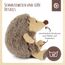 Bieco Plüschtier Igel Baby mit Rassel | ca. 12 cm | Niedliches Kuscheltier | Rassel | Schlafhilfe
