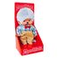 Sekiguchi 233140 - Original Monchhichi Großvater, Plüschfigur mit kariertem Hemd, Fliege und beigefarbener Hose, ca. 20 cm großes Kuscheltier aus grauem Plüsch