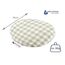 Medi Partners Kirschkernkissen Mikrowelle für Babys 180g rund 15cm Körnerkissen Wärmekissen 100% Baumwolle Öko Natur - Kirschkernkissen Wärme + Kältetherapie Massagetherapie (Kariert)