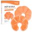 NEWGO 3-in-1 Groß Kühlpads Brust Stillen, 2 Stück Still Kompressen Kühlpads & Wärmekissen für die Brust, Weicher Stoff Zurück Fleece (orange) 20cm X 17cm