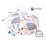 Medi Partners Kirschkernkissen Mikrowelle für Babys 180g rund 15cm Körnerkissen Wärmekissen 100% Baumwolle Öko Natur - Kirschkernkissen Wärme + Kältetherapie Massagetherapie (Igel)
