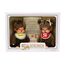 Sekiguchi 244034 Originelles Monchhichi Jubiläums-Set, Mädchen, ca. 20 cm hoch aus braunem Plüsch, 244034