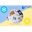 Medi Partners Kirschkernkissen Mikrowelle für Babys 180g rund 15cm Körnerkissen Wärmekissen 100% Baumwolle Öko Natur - Kirschkernkissen Wärme + Kältetherapie Massagetherapie (Boho Animals)