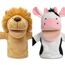 LOMTRATS Handpuppen für Kinder, Kleinkind enthält Wolf, Tiger, Löwe, AFFE und bewegliche offene Münder, perfekt zum Geschichtenerzählen, Unterrichten, im Vorschulalter und als Geburtstagsgeschenk