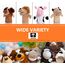 LOMTRATS Tierhandpuppen für Kinder, Kleinkind enthält Wolf, Tiger, Löwe, AFFE und bewegliche offene Münder, perfekt zum Geschichtenerzählen, Unterrichten, im Vorschulalter und als Geburtstagsgeschenk