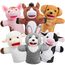 JOYIN 6 Stück Tier Handpuppen Spielzeug Set für Kinder,Freunde Im Tiergarten, Deluxe plüschtiere Kinderhandpuppen mit beweglichem offenem Mund für EIN fantasievolles Spiel