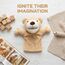 LOMTRATS Handpuppen für Kinder, Kleinkind enthält Wolf, Tiger, Löwe, AFFE und bewegliche offene Münder, perfekt zum Geschichtenerzählen, Unterrichten, im Vorschulalter und als Geburtstagsgeschenk