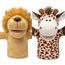 LOMTRATS Handpuppen für Kinder, Kleinkind enthält Wolf, Tiger, Löwe, AFFE und bewegliche offene Münder, perfekt zum Geschichtenerzählen, Unterrichten, im Vorschulalter und als Geburtstagsgeschenk
