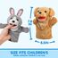 JOYIN 6 Stück Tier Handpuppen Spielzeug Set für Kinder,Freunde Im Tiergarten, Deluxe plüschtiere Kinderhandpuppen mit beweglichem offenem Mund für EIN fantasievolles Spiel