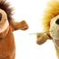 Sharplace Handpuppen Tierhandpuppen für Kinder Plüschtiere Erzählen Geschichte, Unterrichten, im Vorschulalter und als Geburtstagsgeschenk, Rollenspiel, Löwe + Gelber Löwe