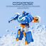 Super Wings 2-in-1 Mini World Aircraft Verwandlungsroboter mit Licht- und Soundeffekten, Transformer-Spielzeug für Mädchen und Jungen ab 3 Jahren, blau