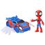 Spidey and his Amazing Friends Marvel Spidey Web-Flitzer Set, Spidey Action-Figur mit Fahrzeug und Accessoire, Spielzeug, Rot