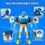 Super Wings 2-in-1 Mini World Aircraft Verwandlungsroboter mit Licht- und Soundeffekten, Transformer-Spielzeug für Mädchen und Jungen ab 3 Jahren, blau