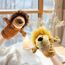 Sharplace Handpuppen Tierhandpuppen für Kinder Plüschtiere Erzählen Geschichte, Unterrichten, im Vorschulalter und als Geburtstagsgeschenk, Rollenspiel, Löwe + Gelber Löwe