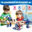 Super Wings 3-in-1 World Space Verwandelnder Roboter mit den Mini Figuren Jett und Dizzy, Verwandlungsspielzeug für Jungen und Mädchen ab 3 Jahren, blau