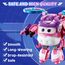 Super Wings Transformations-Flugzeug Supercharged Dizzy, ca. 12,7 cm große Spiel-Figur für Kinder, Spielzeug-Flugzeug und Roboterfigur für 3+ Jahre Alten Jungen Mädchen, Rosa