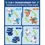 Super Wings World Airport Crew Verwandlungsroboter-Set, 8 Transformationsroboter und 7 PVC-Figuren, Verwandelbare Spielflugzeuge und Roboterfiguren für Jungen und Mädchen ab 3 Jahren