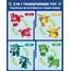 Super Wings World Airport Crew Verwandlungsroboter-Set, 8 Transformationsroboter und 7 PVC-Figuren, Verwandelbare Spielflugzeuge und Roboterfiguren für Jungen und Mädchen ab 3 Jahren