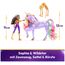 Unicorn Academy - Sophia und Licht-Magie Wildstar Set, ca. 12 cm Originalfiguren zur Netflix Serie, mit Mähne, Schweif sowie magischer Leuchtfunktion und Regenbogensternen, ab 4 Jahren