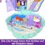 Polly Pocket Winterliche Pinguin Schatulle - Spielset mit 2 Puppen, 12 Accessoires und 6 Elementen im Winter-Wunderland, Schneemann und Iglu-Rutsche, für Kinder ab 4 Jahren, HRD34