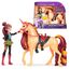 Unicorn Academy Valentina und Einhorn Cinder Set - ca. 12 cm große Originalfiguren zur beliebten Netflix Serie mit zwei Accessoires und Haarbürste für kreatives Rollenspiel, für Kinder ab 4 Jahren